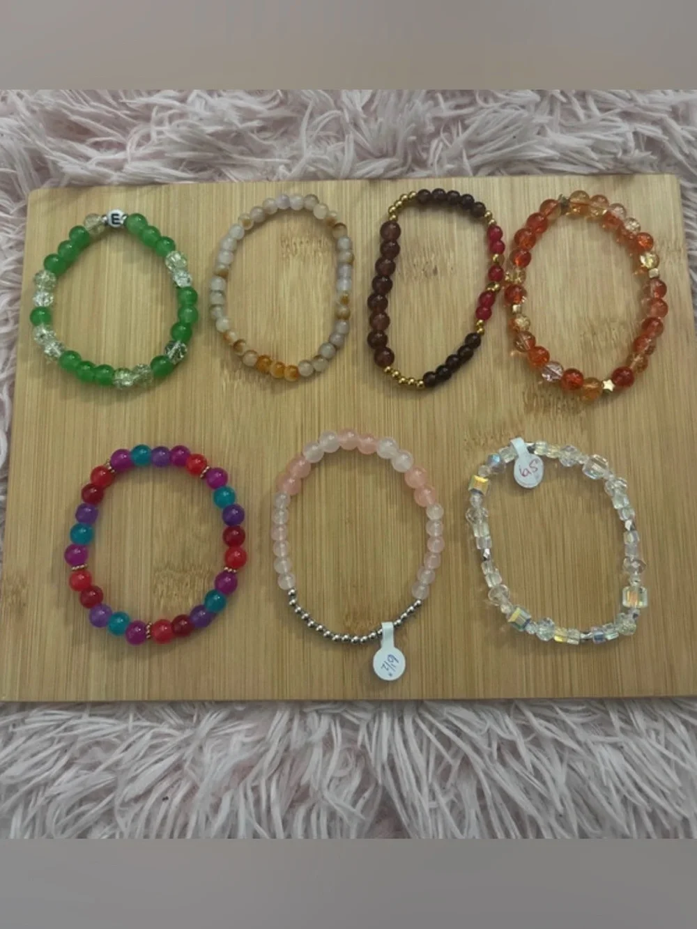Handmade Multicolor and Neutral Beaded Women's Bracelet (1)